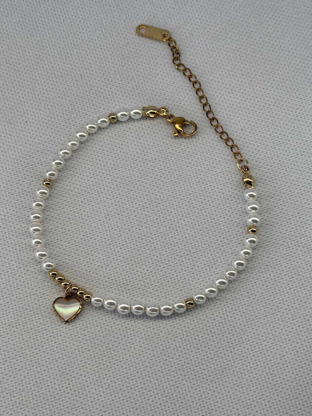 Bransoletka Pearl Heart Gold