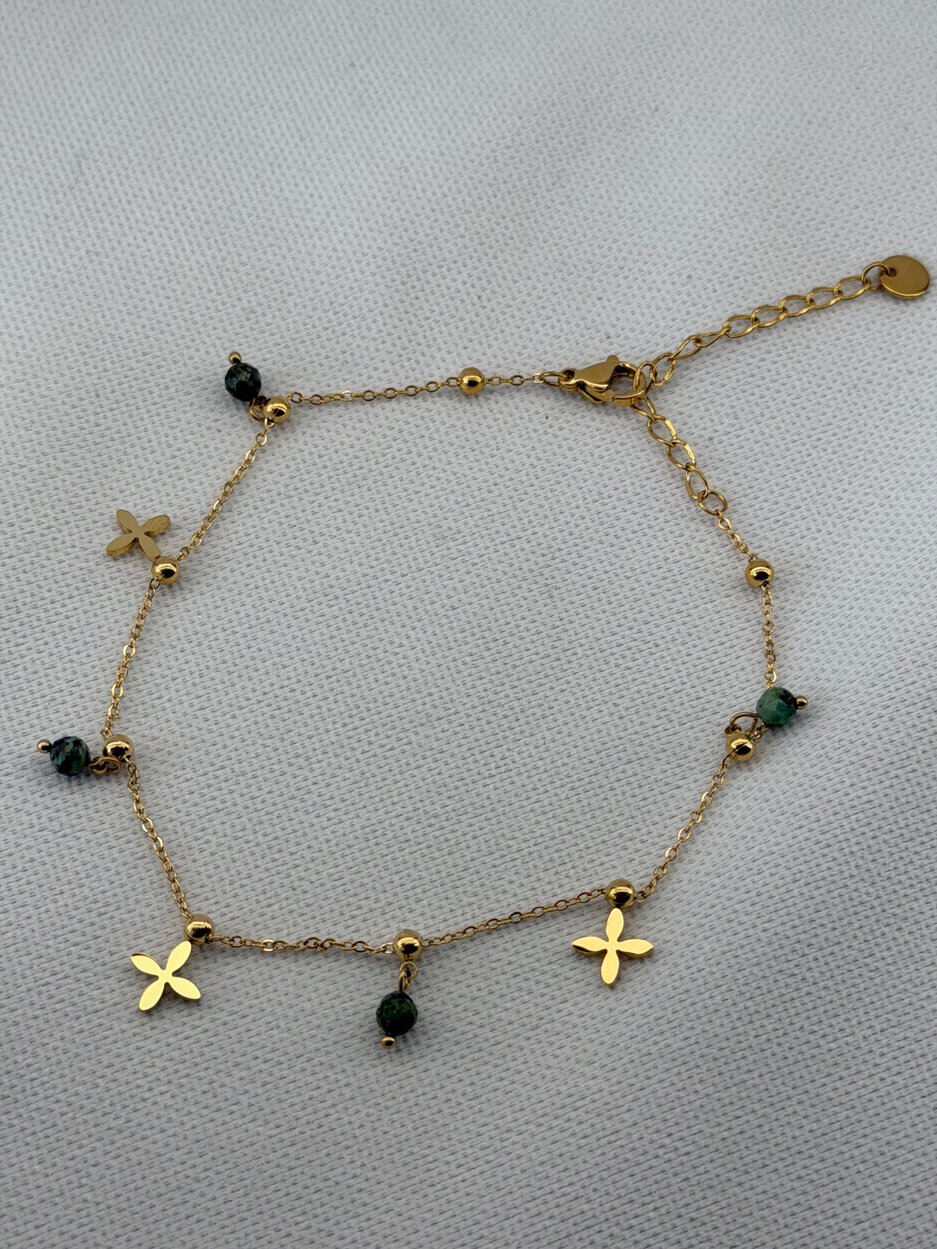 Bransoletka na nogę Emerald Butterfly