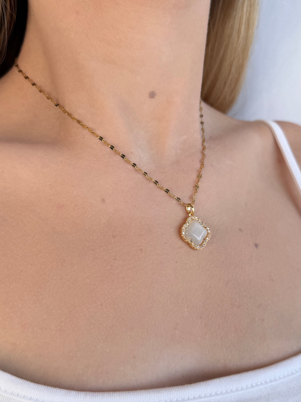 Naszyjnik Luxury White Clover