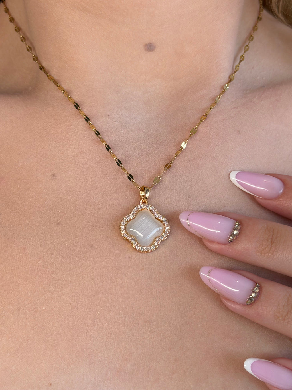 Naszyjnik Luxury White Clover