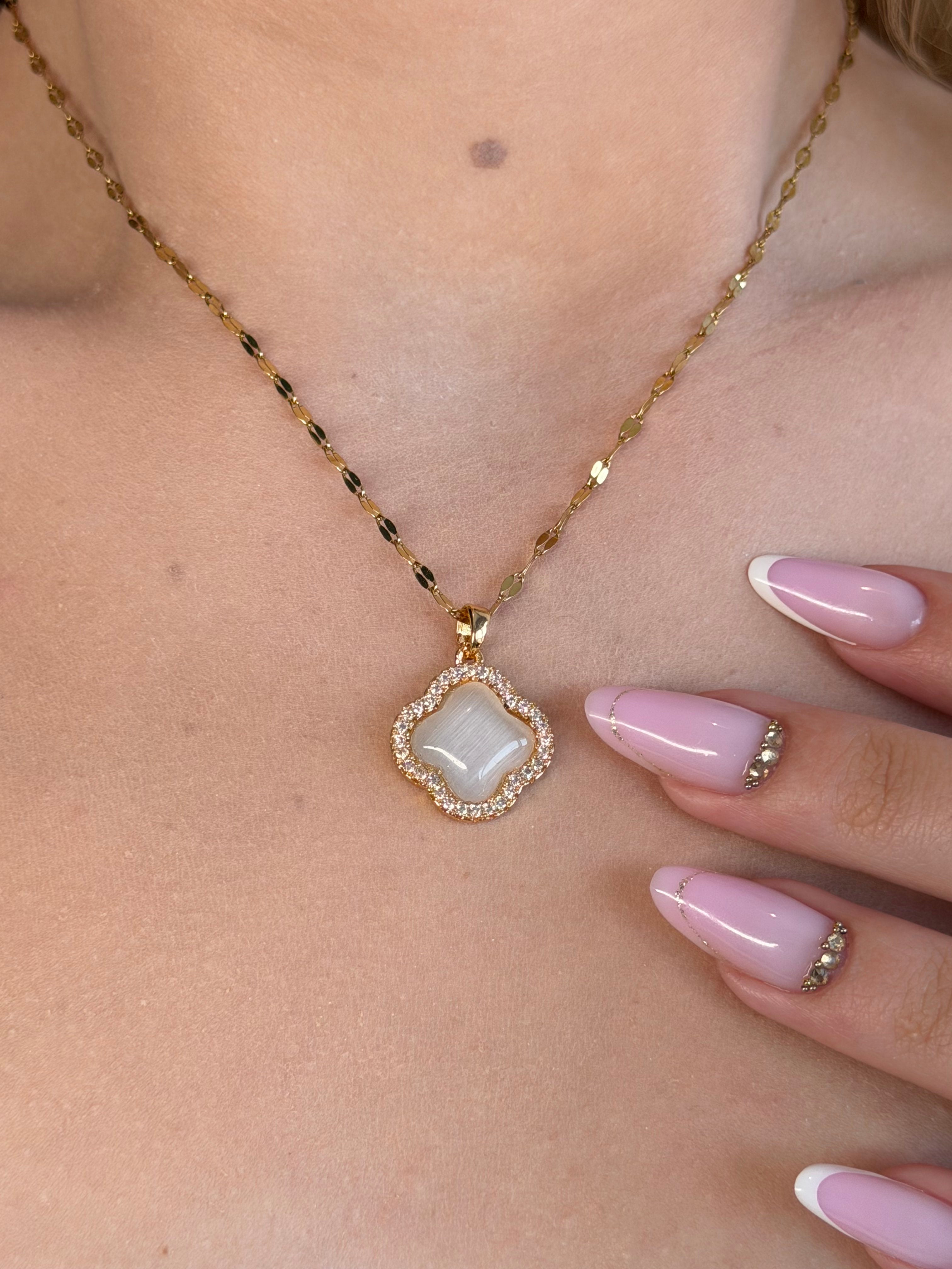Naszyjnik Luxury White Clover