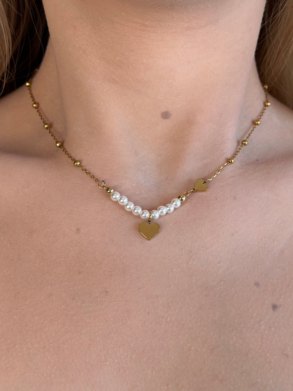 Golden Pearl Heart