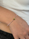 Bransoletka Pink Bracelet With a Gold Heart