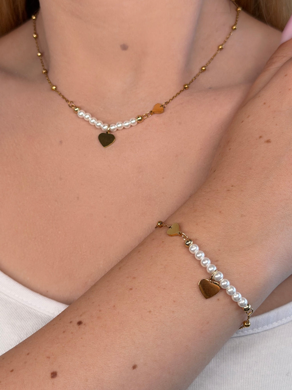 Golden Pearl Heart